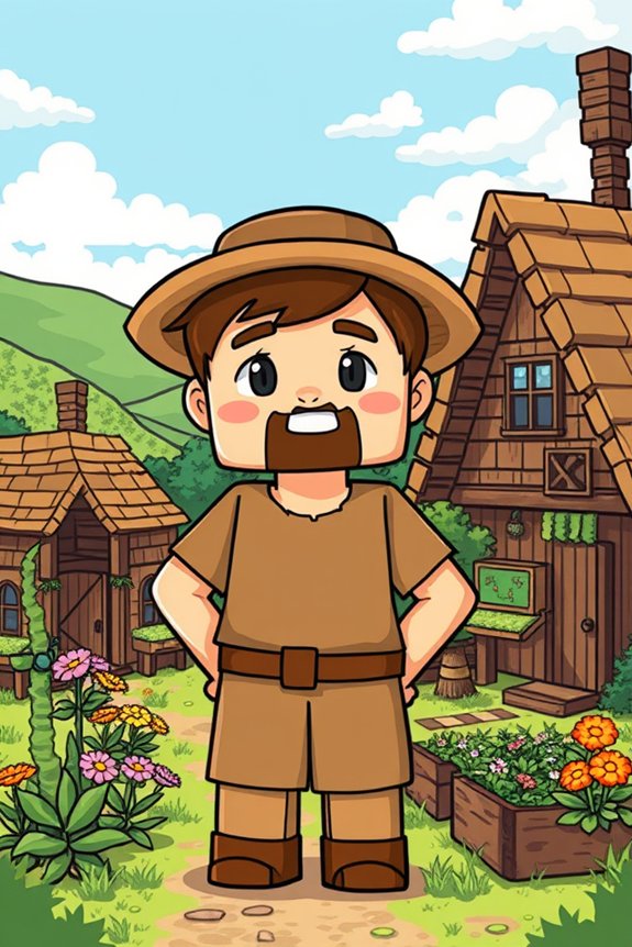 charming villager drawing project