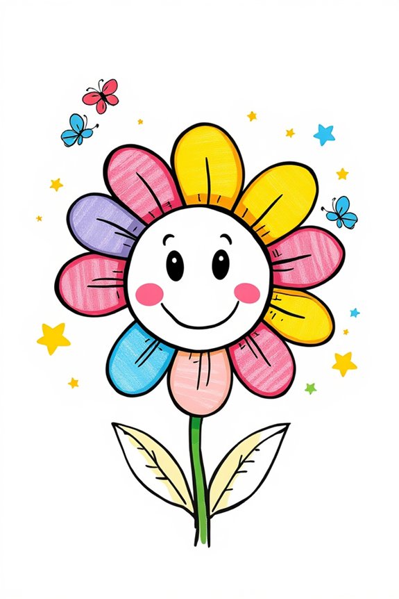 cheerful flower cap design