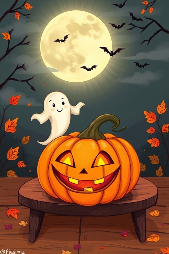 cheerful halloween drawing project