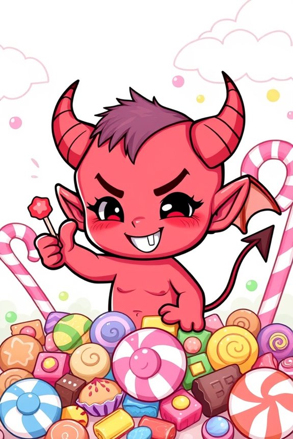 chibi devil candy art