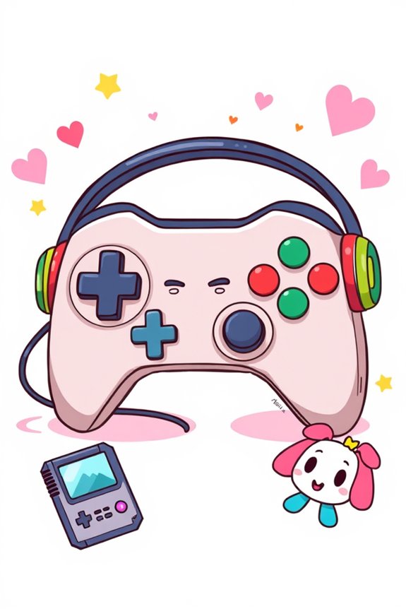 chibi video game controller