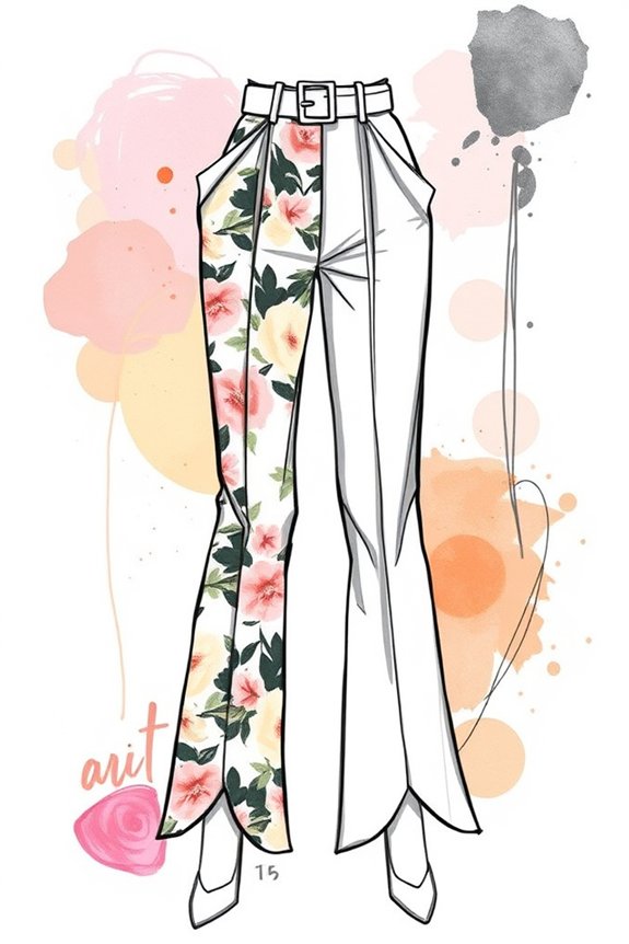 chic trousers fashion illustration