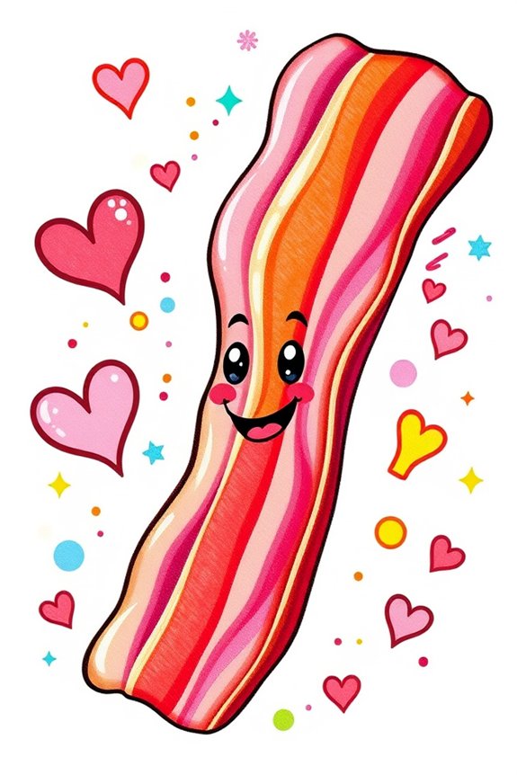 colorful bacon strip art