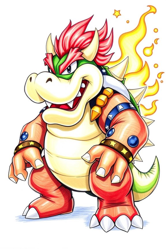 colorful bowser sketch project