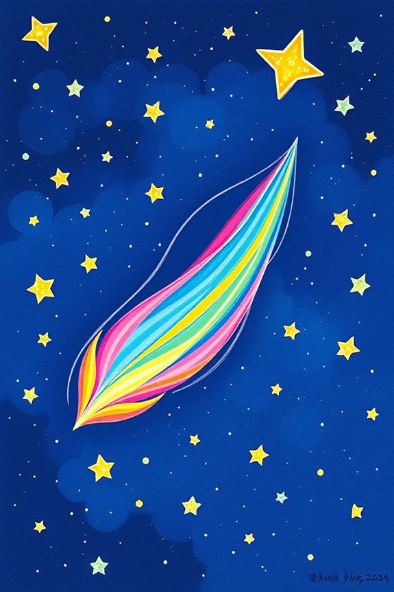 colorful comet art project