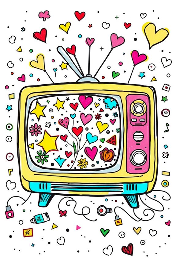 colorful doodle tv artwork
