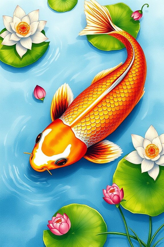 colorful koi fish artwork