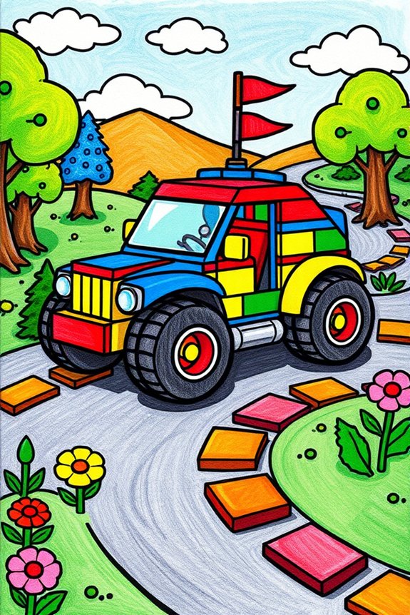 colorful lego car project