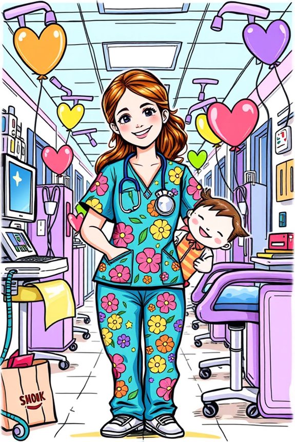 colorful nurse sketch project