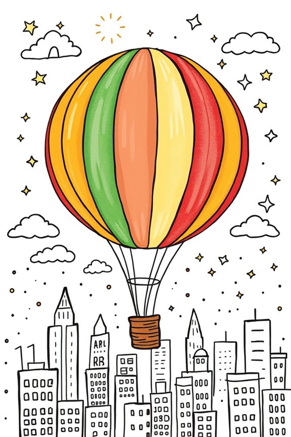 colorful rainbow balloon art