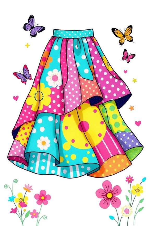 colorful skirt design project