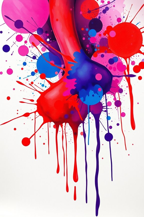 colorful splatter art techniques
