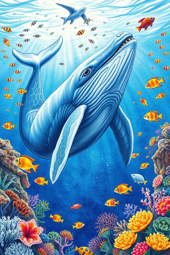 colorful whale art project