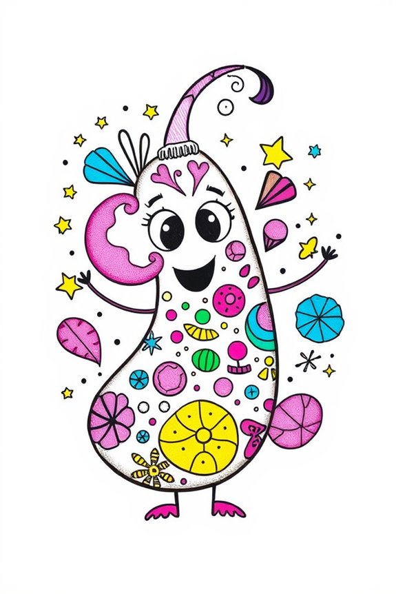 colorful whimsical doodle art