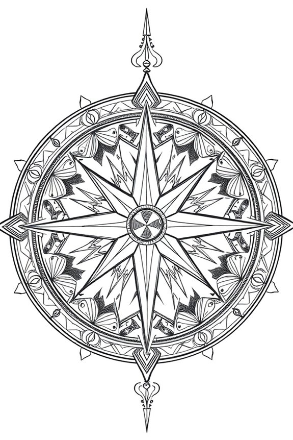 compass rose geometric design