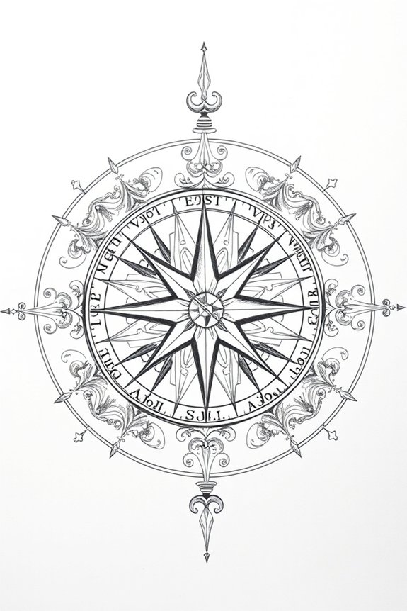 compass rose sketch project