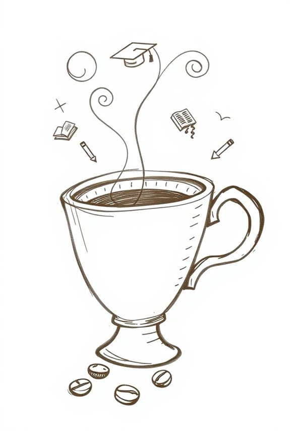 cozy coffee cup sketch