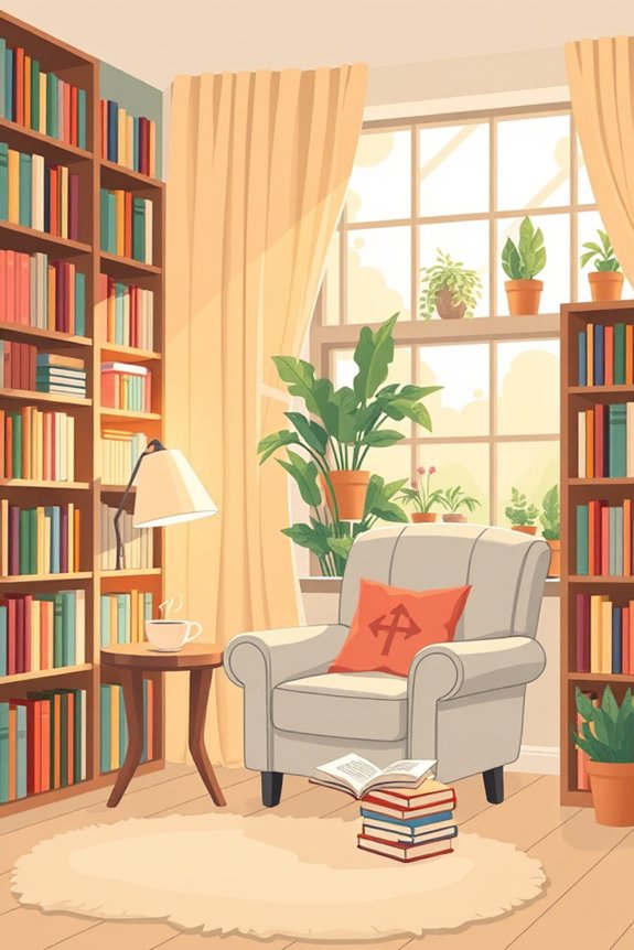 cozy reading nook design