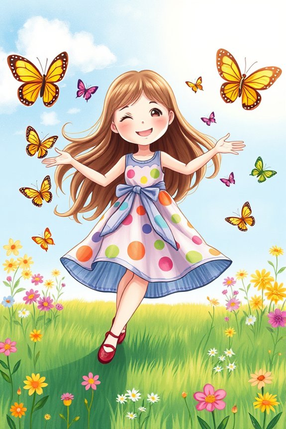creative butterfly dance drawing