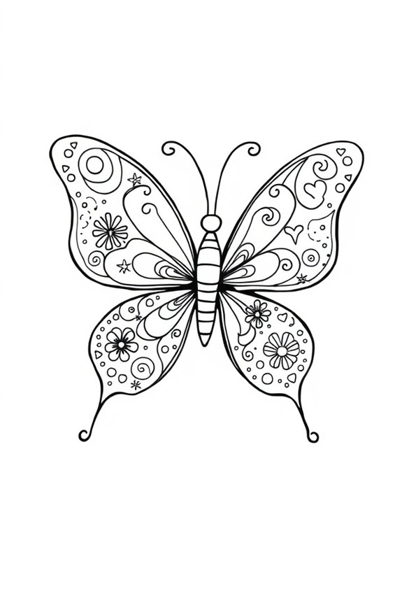 creative butterfly doodling project