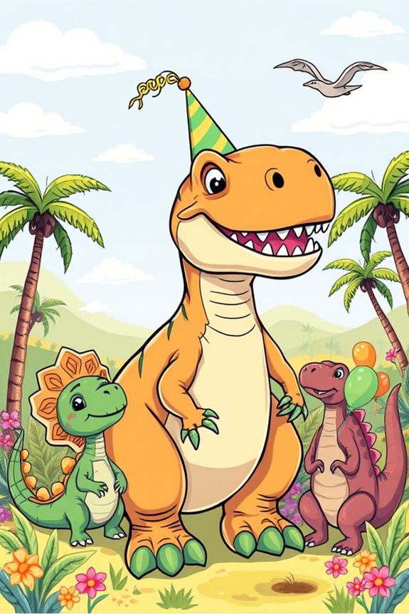 creative cartoon t rex fun