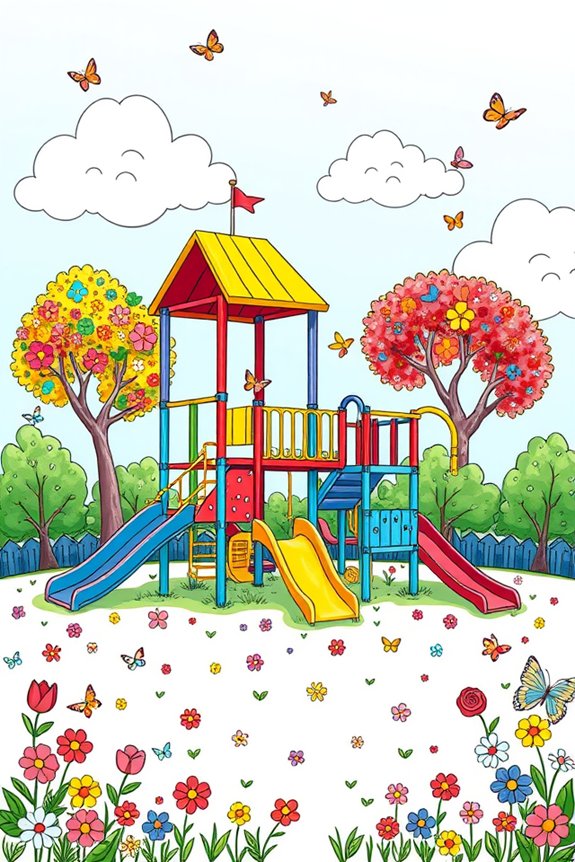 creative colorful jungle gym