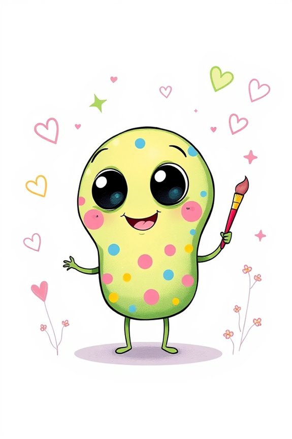 creative cute bacteria art