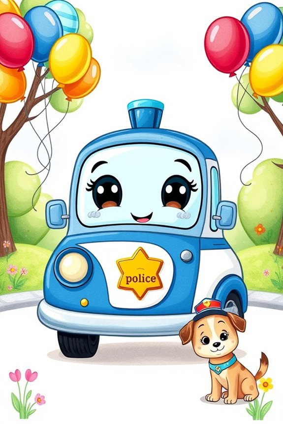 creative cute police car