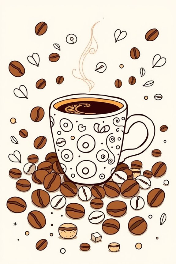 creative doodle coffee project