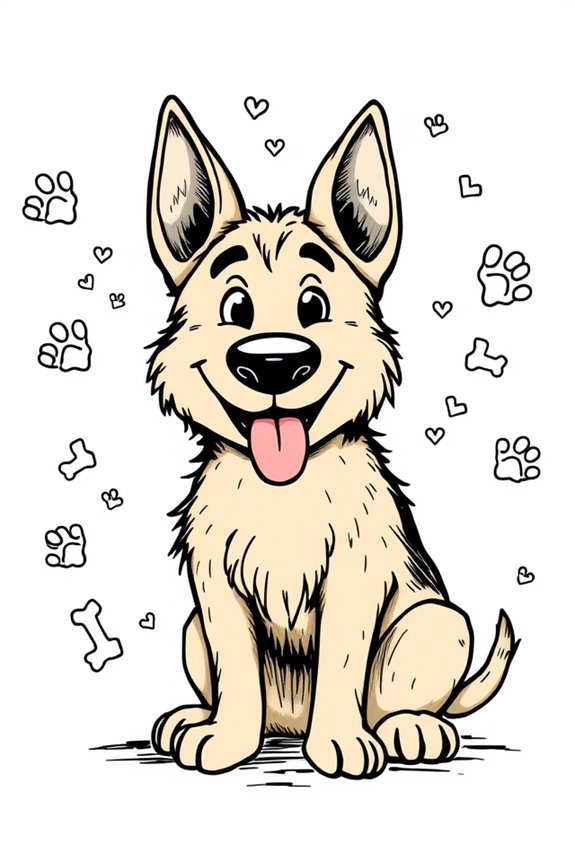 creative doodle dog art