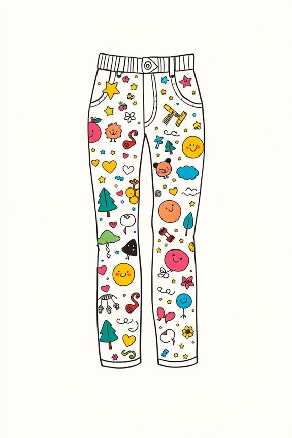 creative doodle pants project
