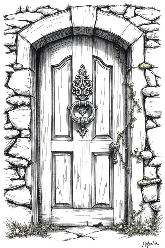 creative door sketching project