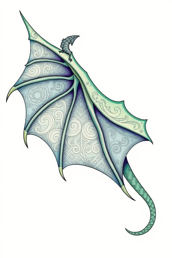 creative dragon wing art