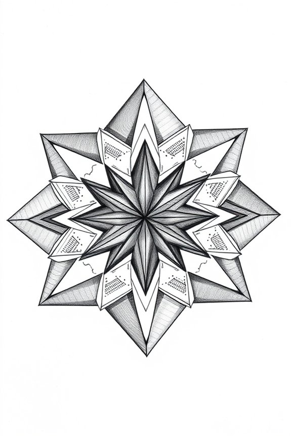 creative geometric star design