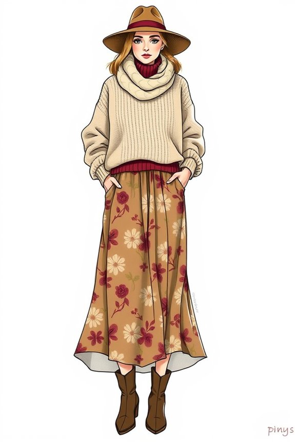 creative layered outfit illustration