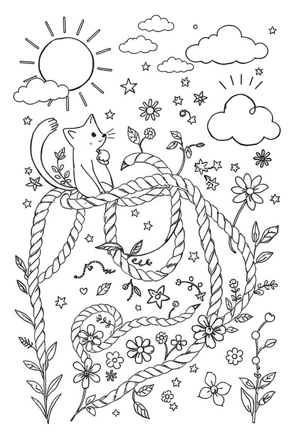 creative monoline doodle art