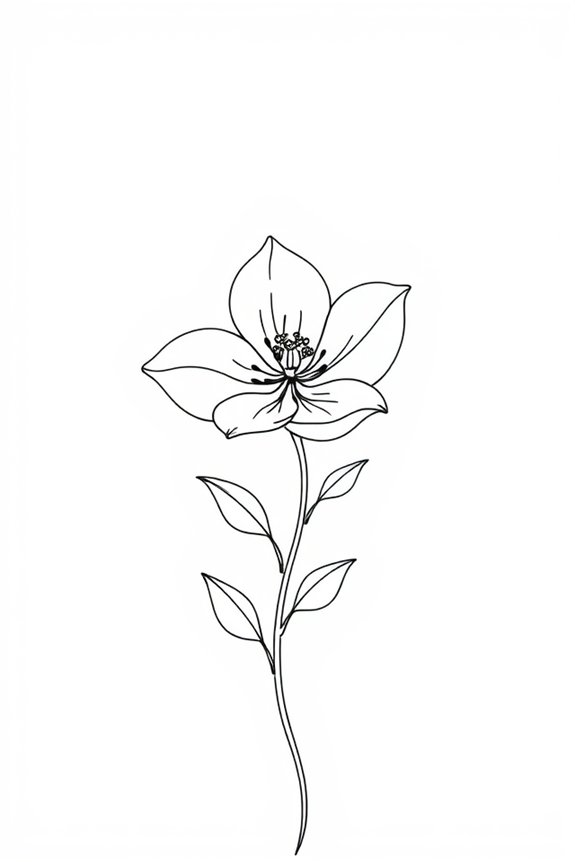 creative monoline flower art