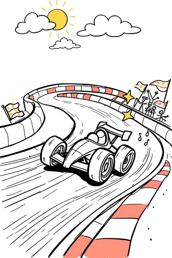creative race car doodling