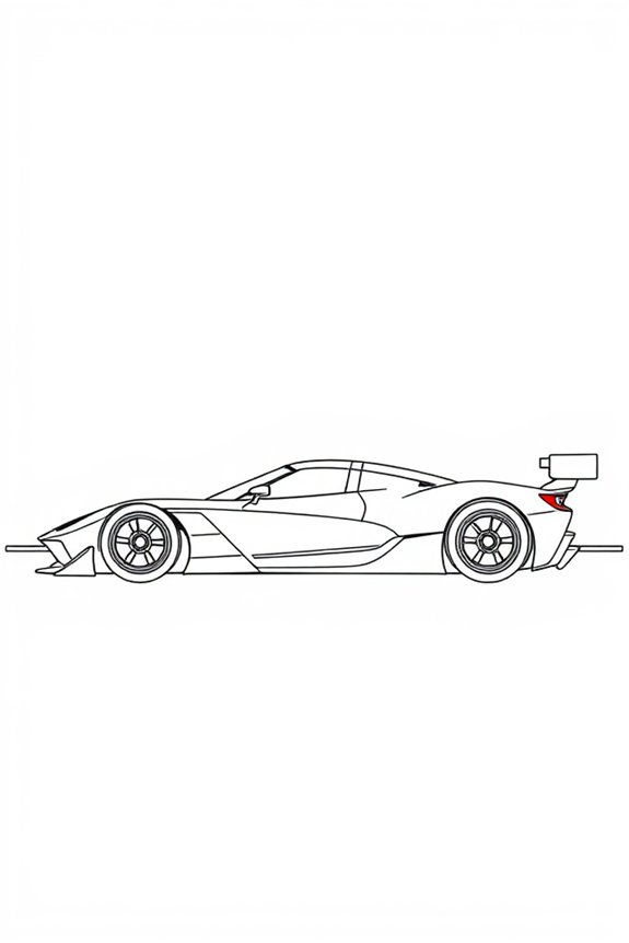 creative race car drawing