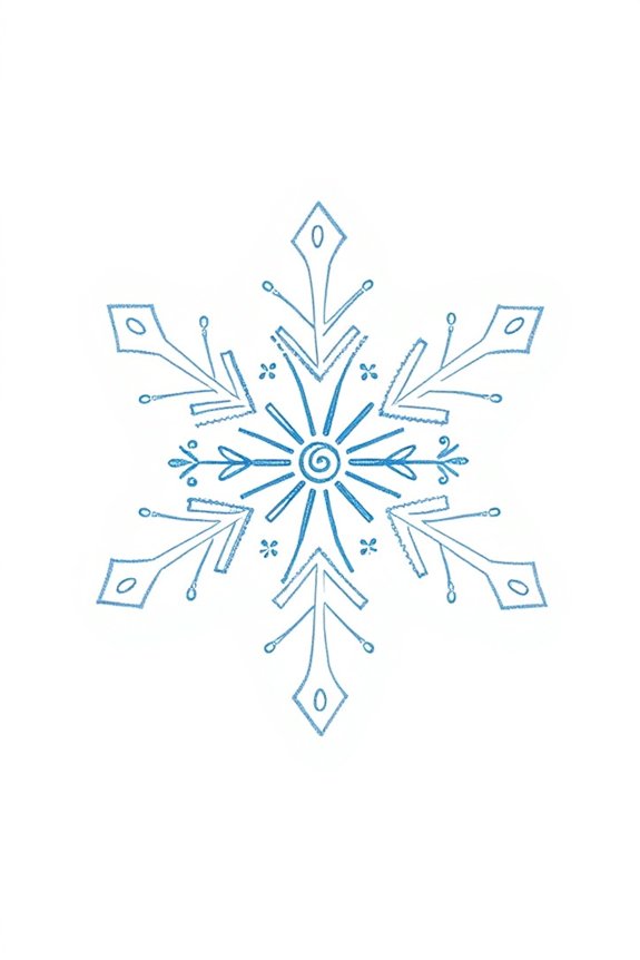 creative snowflake drawing activity