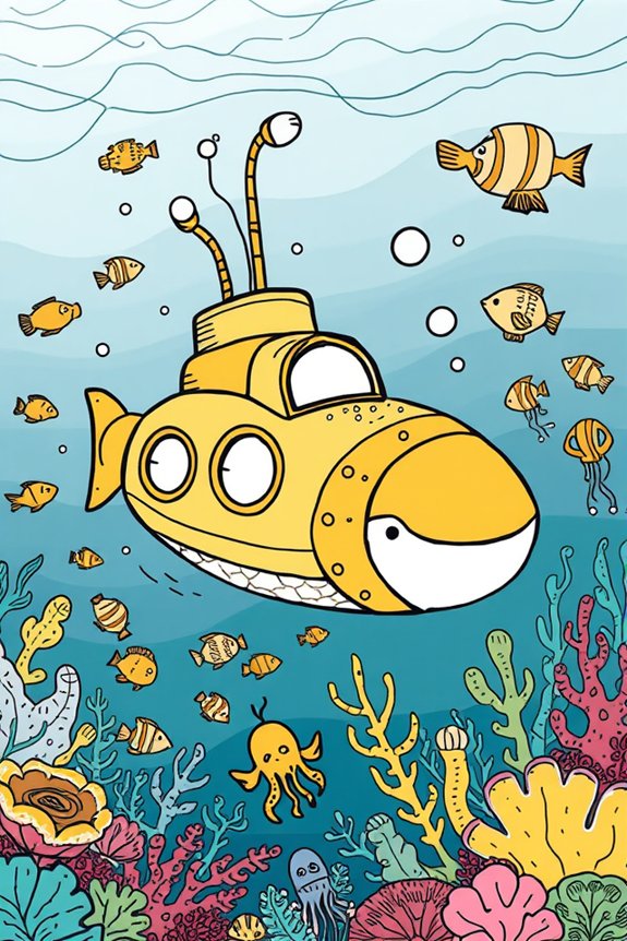 creative submarine doodle project