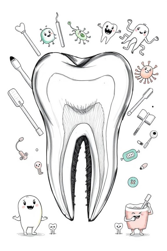 creative tooth sketch project