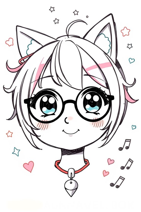 creative whimsical anime doodles