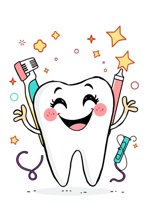 creative whimsical tooth art
