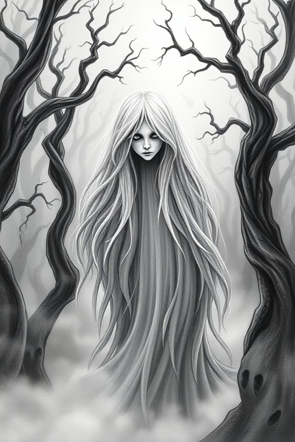 creepy supernatural ghost art