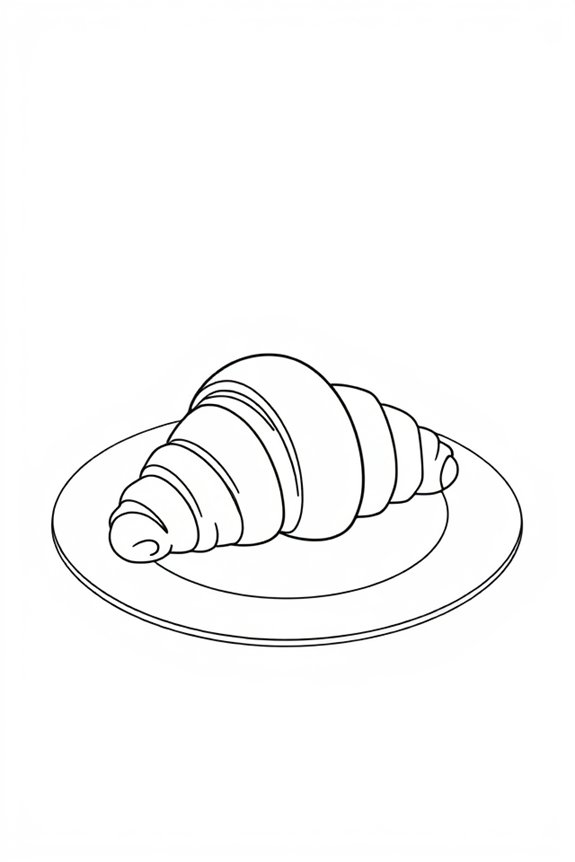 croissant line drawing project