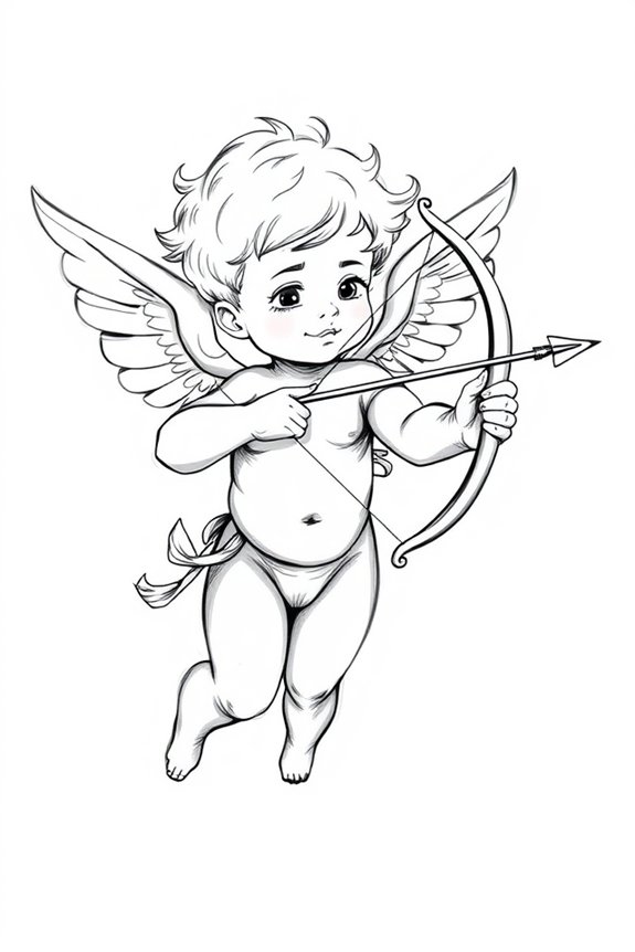cupid with playful expression