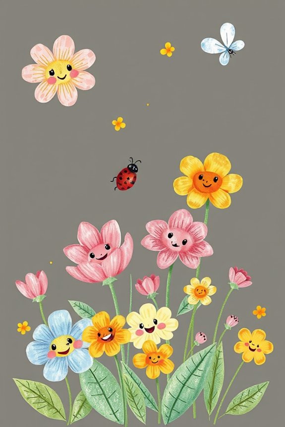 cute flower drawing project