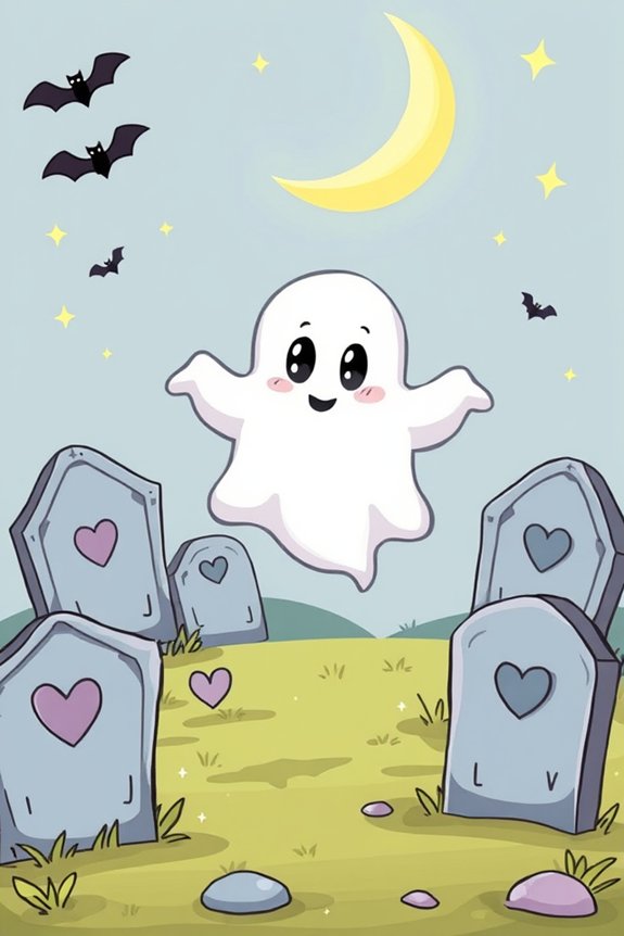 cute ghost drawing tutorial
