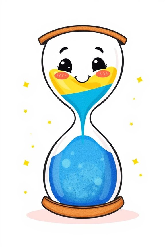 cute hourglass character design